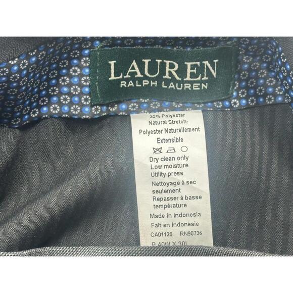Lauren Ralph Lauren Wool Blend Stretch Pants Gray 40/30 - Picture 6 of 7